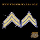 Ww2 Wwii Us Army Corporal Cpl E-3 Rank Insignia Chevron Set Pair #D072