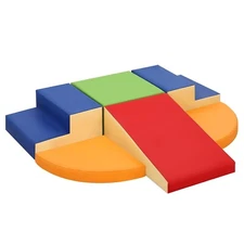 6-Piece Soft PU Leather Toddlers Climbing Toys, Baby Foam Climbing Blocks for...