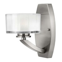 Wandleuchte Wandlampe Flurleuchte Glas Facettiert Nickel GebüRstet Led B 12,7Cm
