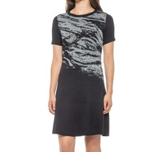 Coercion Women's Sz MEDIUM Fit & Flare  Sweater Short Sleeve Dress - Black