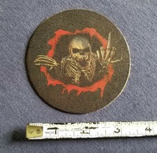 Motorcycle Patch Grim Reaper on Motorcycle 100 ALL LEATHER SEW ON - Made in USA