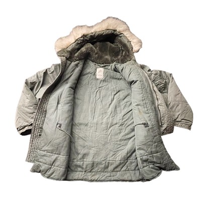 Vintage N-3B Military Issue Extreme Cold Weather Parka + Quilted 