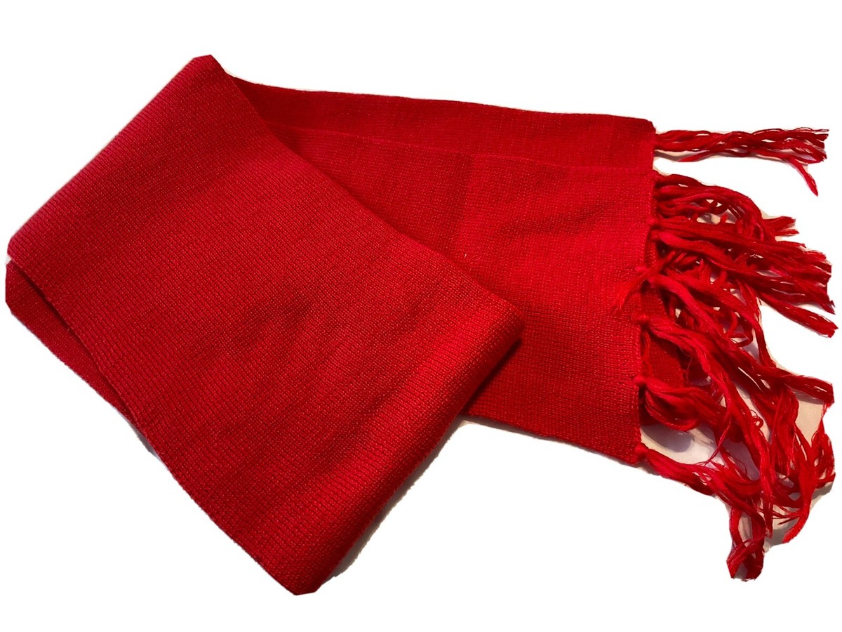 18''x 63''Knit Red Scarf