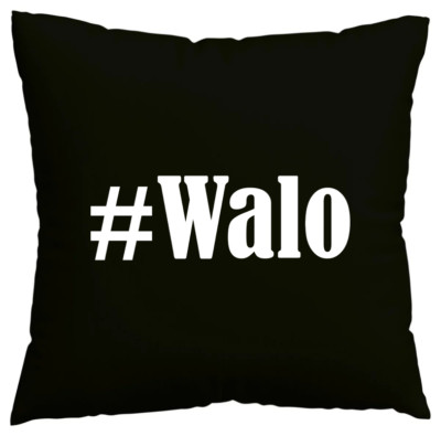 Kissenbezug #Walo I love Walo Schwarz 116917