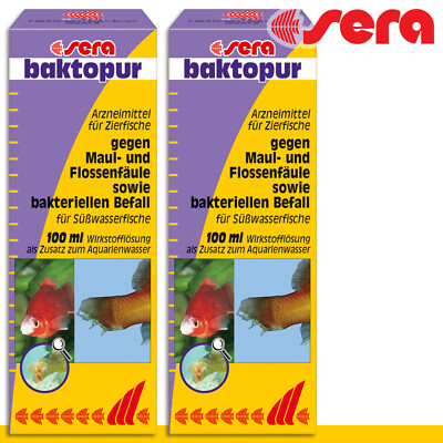 sera 2x 100ml baktopur Arzneimittel Heilmittel Medizin Fische Pflege Aquarium