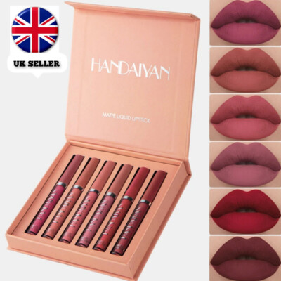 Handaiyan Matt Flüssig Lippenstift 6er Set A B Langanhaltend Wasserdicht 100% Original