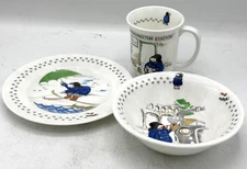 Coalport PADDINGTON BEAR Nursery Ware Mug Plate Bowl Set Paddington Station