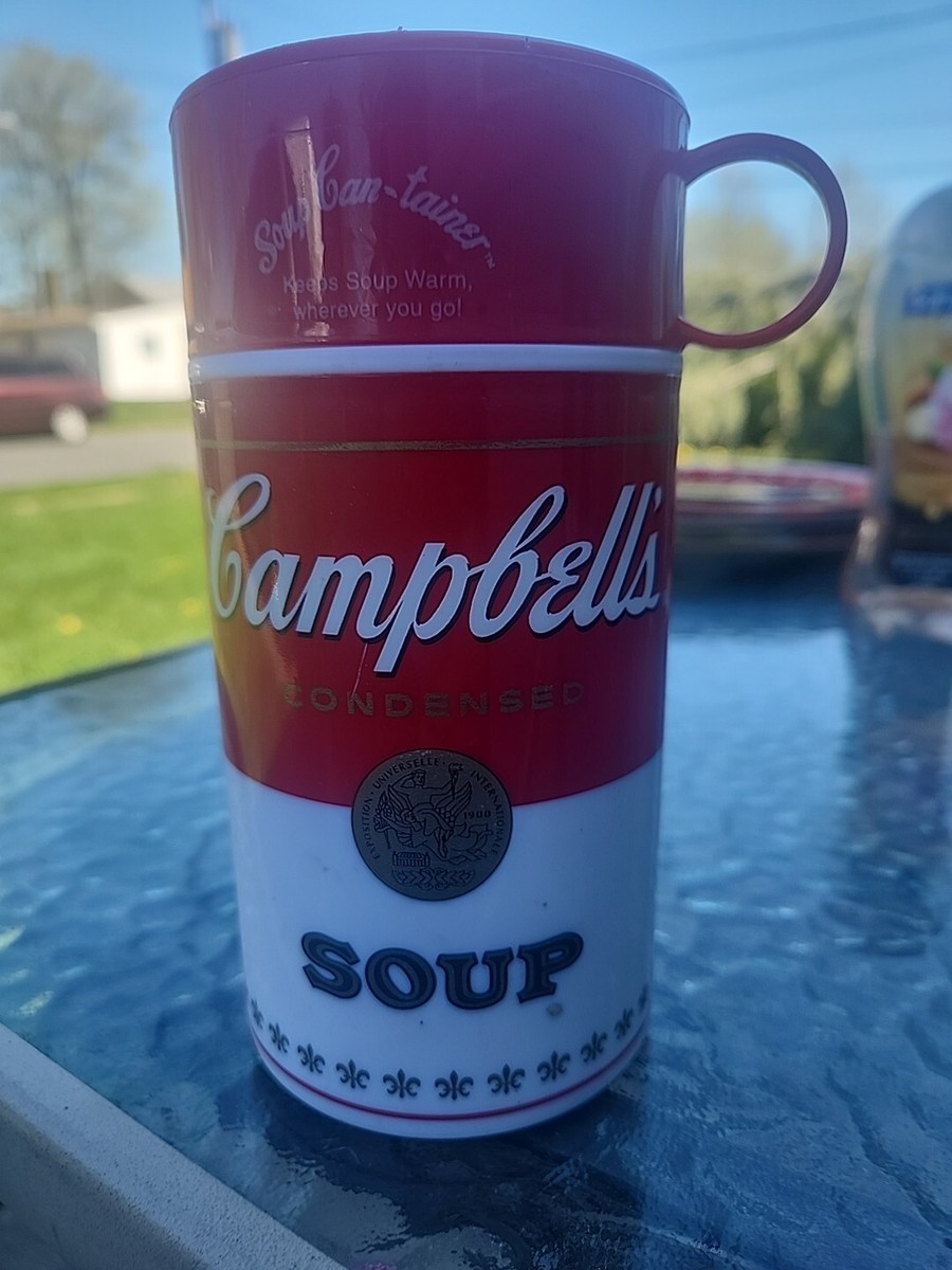 VINTAGE 1998 Campbells Soup Cantainer Lunchbox Insulated Plastic Thermos  Oz