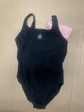  283 Capezio Womens Dance Tank Leotard Black Size m Made in USA
