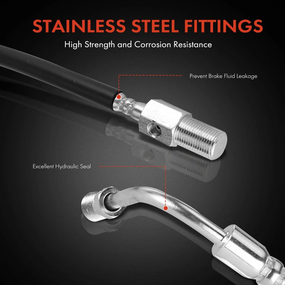 Manguera hidráulica de freno delantero para conductor y pasajero 2 piezas para Chevrolet C50 C60 C70 GMC Foto 4 de 4