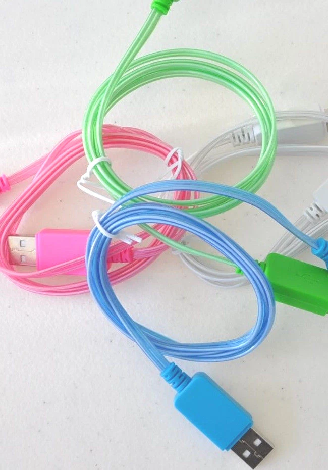 ROPE LIGHT LED 3ft data sync charger power cable FOR UNIVERSAL micro USB ANDROID - Image 2 of 2