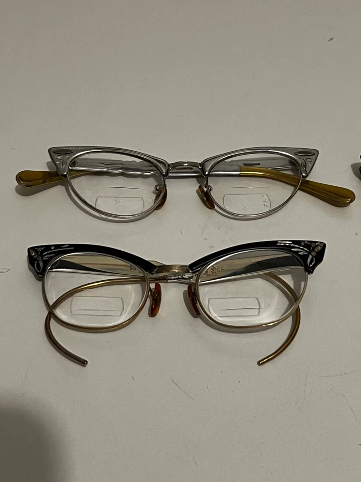 Lote De Colección De 4 Pares De Gafas De Gato Arte Imperial Artesanía Etc Foto 2 de 4