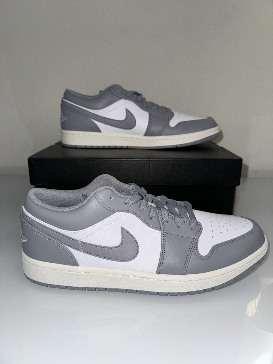 Nike Air Jordan 1 Low 'White Wolf Grey' Mens SZ 10.5 Pristine