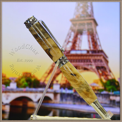 Pen HandMade Writing Ball Point Fountain Buckeye Burl Wood Pens VIDEO 1549a