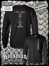 Carroll Shelby Cobra Red White Blue Stripe 2-Sided Long Sleeve T-Shirt