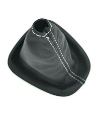 CITROEN C1 CUFFIA PELLE nera cuciture grigie + cornice plastica interna