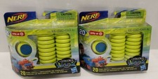 Lot of 2 NERF Vortex VTX 20 Disc Refill Round Bullets Target Exclusive-40 Total