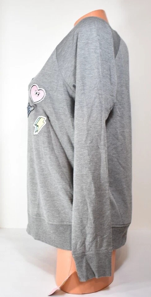 Top de pijama gris parches Jenni by Jennifer Moore para mujer talla mediana nuevo con etiquetas Foto 4 de 4