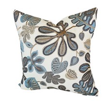 Set of 3 Jacquard Tropical Leaf Pattern Throw Pillow Covers Decorative Pillow