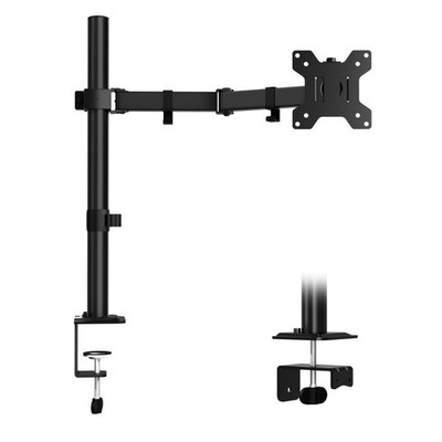 Single Monitor Mount Stand Fits 1327 Inch LCD Arm VESA 75x75 100x100mm Black