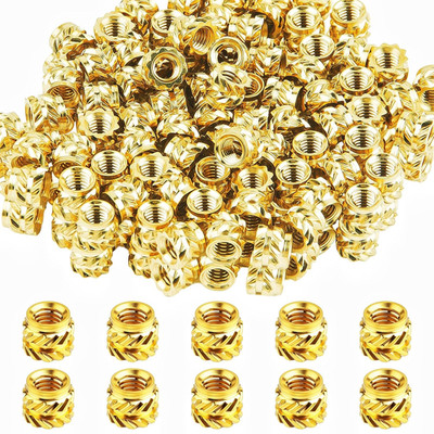 100 PCS M3 Threaded Insert M3 x 4mm x 5mm Heat Set Inserts, 3D Printing Brass...