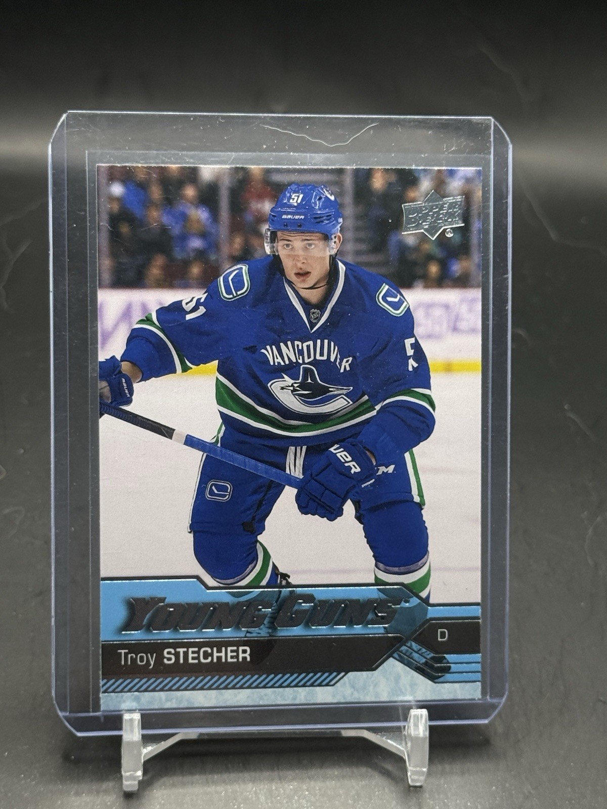2016-17 Upper Deck Card #475 Troy Stecher Young Guns Rookie Vancouver Canucks