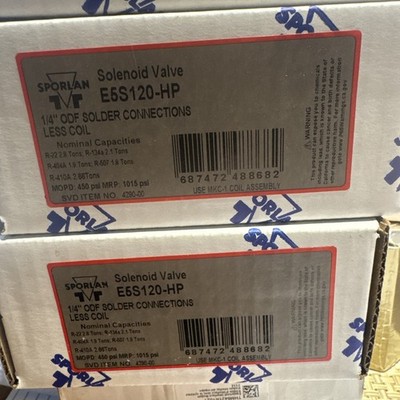 Sporlan E5S120-HP Solenoid Valve  1/4  Odf Solder