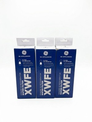 NEW 3-Pack Genuine GE XWFE Refrigerator Water Filters - Factory Sealed OEM