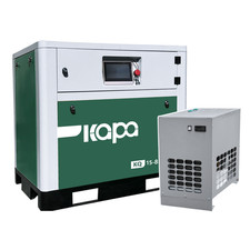 20HP 81CFM 460V 3Phase Rotary Screw Air Compressor w/88CFM Air Dryer 1Phase 220V