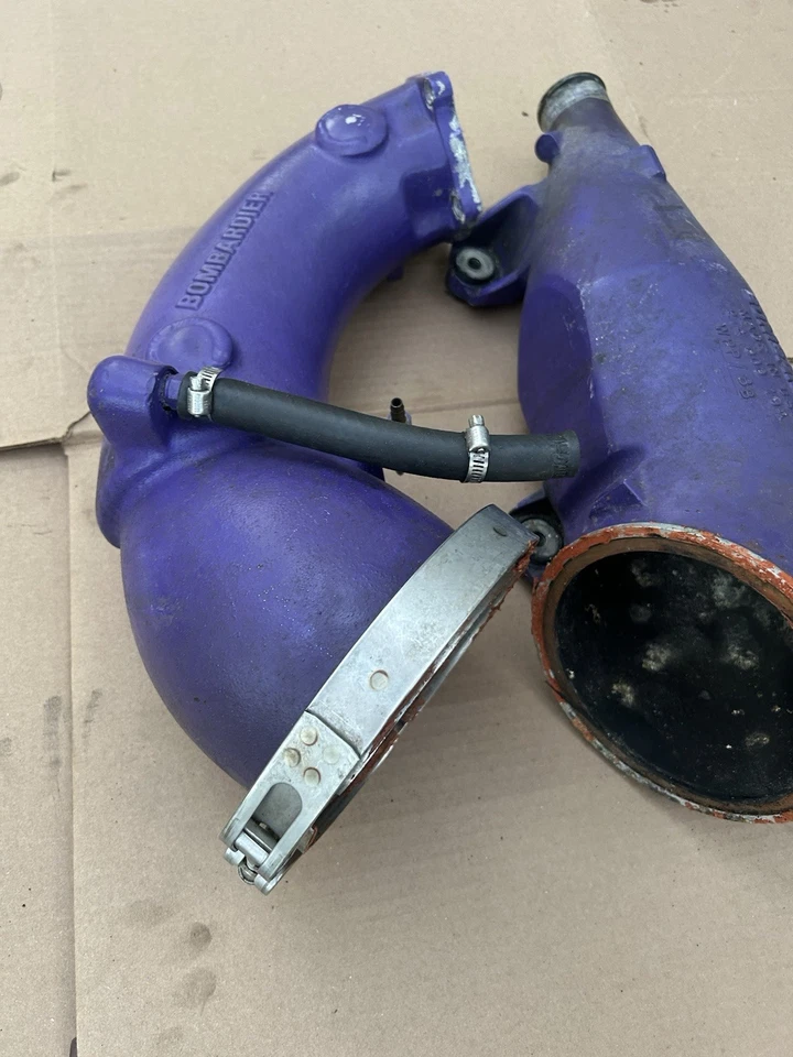 1996 Sea Doo Xp 787 Complete Oem Exhaust Pipe White GTX GSX SPX Purple - Image 3 of 3