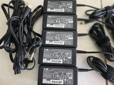 Lot of 5 Genuine HP 65W ProBook Laptop Power AC Adapter Chargers w/ Cables 7mm