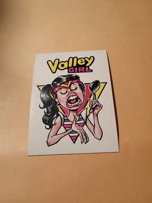 1983 General Mills Zero Heros Trading Card Sticker Card Vintage #41 Valley Girl