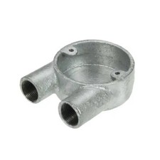 Niglon CBU220G 20mm 2 Way U Galvanised Conduit Box