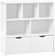 Toy Storage Organizer, Toy Organizers and Storage with 2 Movable Drawers and 5 C