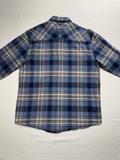 Men's Carhartt WIP Long-Sleeve Button-Up Shirt blue/orange/white Med