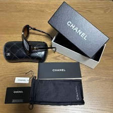 CHANEL Sunglasses Glasses Brown with Ribbon from japan