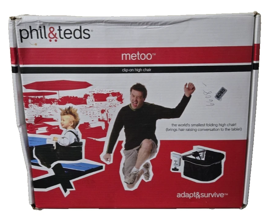 🍽️ phil&teds Metoo Clip-On Chair Portable Foldable High Chair Red Open Box
Opens in a new window or