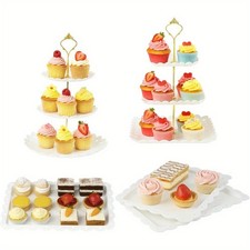 10/5 Pcs Cupcake Stand with Two-Tier Cake Stands Three-Tier Cake Stands