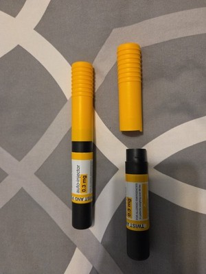 2 EpiPen Auto-Injector Plastic Case Tube Holder Empty Pair Of Cases