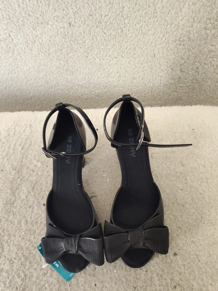 Zaxy Women Diva Top II Heels 6 Black Peep Toe Buckle Ankle Block Heeled Shoes - Image 3 of 4