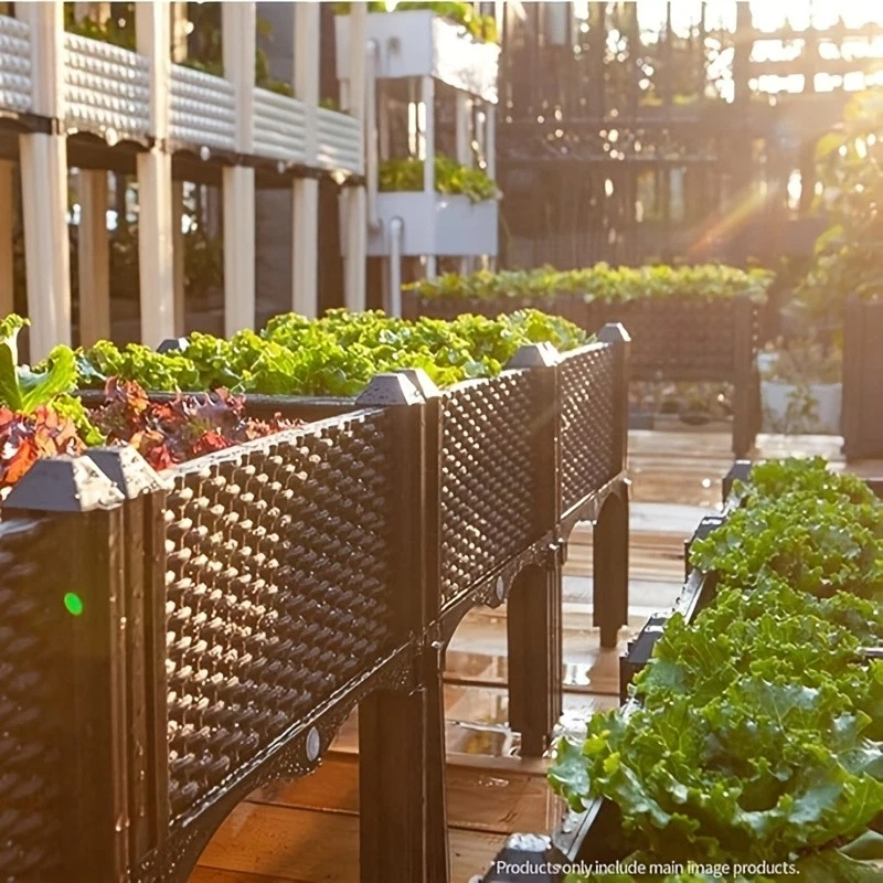 Rectangle Raised Garden Bed Planter Box Flower Vegetables Planting 120*40*38cm - Image 3 of 4