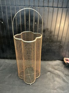 Vintage 28”MESH Metal UMBRELLA STAND Eames Era Mid Century Modern MCM Retro