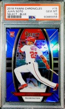 2018 Panini Chronicles Select Blue #15 Juan Soto RC Rookie S149 PSA 10 GEM MINT