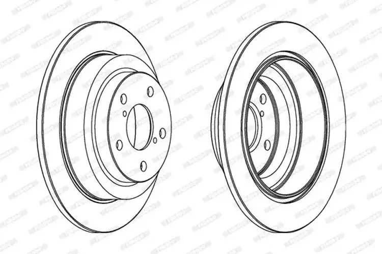 2x Disque de frein plein DDF678C FERODO pour SUBARU LEGACY I Break IMPREZA Break - Photo 2/4