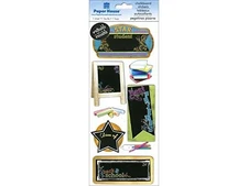 Paper House Productions STCH-0006E Erasable Chalkboard Stickers School 3-Pk