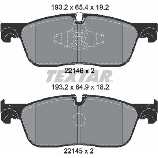 Textar 2214601 Bremsbelagsatz FüR Land Rover Jaguar Range Evoque Discovery VAN-image