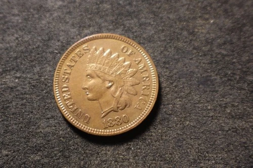 1880 AU BU RED Brown Glossy Indian Head Cent Premium Quality WCO