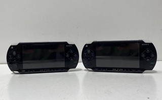 Sony PSP 1001 Console Lot of 2 PlayStation Portable Black For Parts