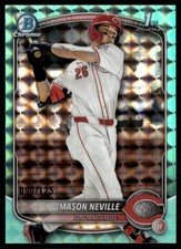 Mason Neville 2025 Bowman Draft Chrome Aqua Geometric #/125 Cincinnati Reds