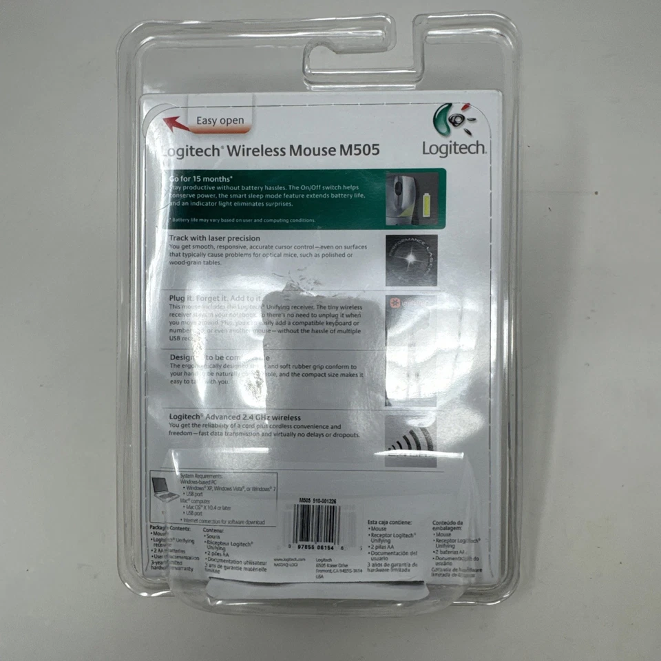 Logitech Wireless Mouse M505 W/ Unifying USB Receiver Red 15 Month Battery Life - Image 4 of 4